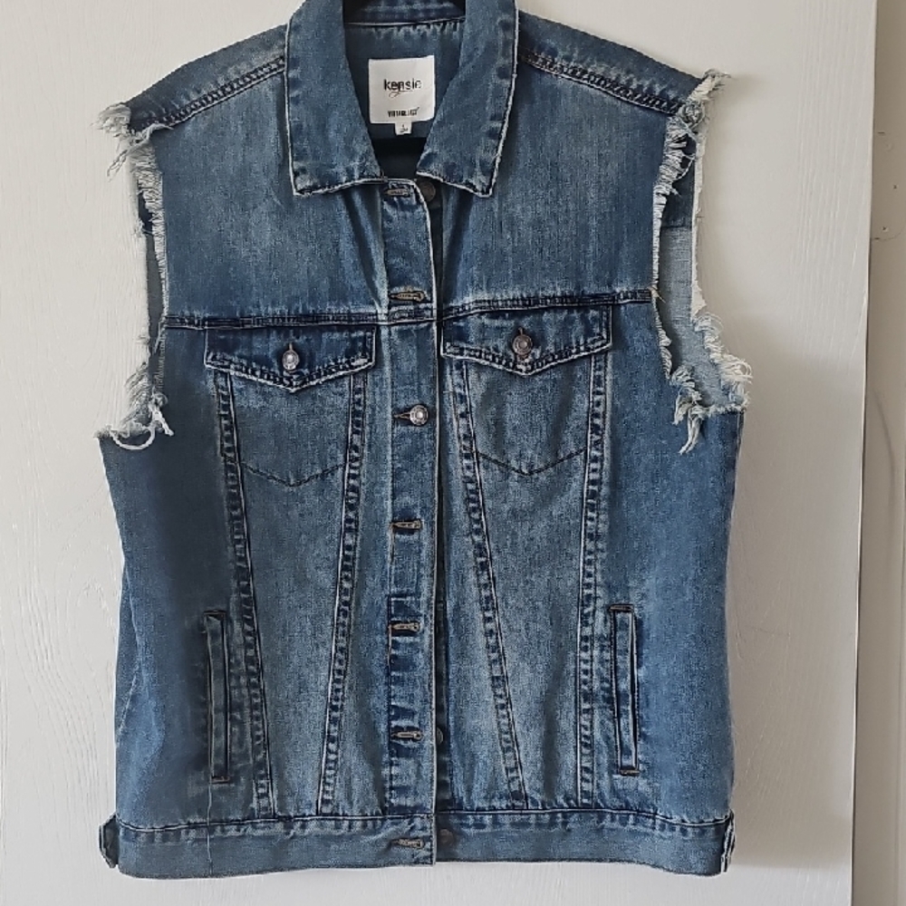 Kensie Blue Denim Vest